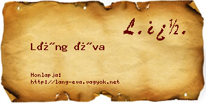 Láng Éva névjegykártya
