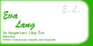 eva lang business card